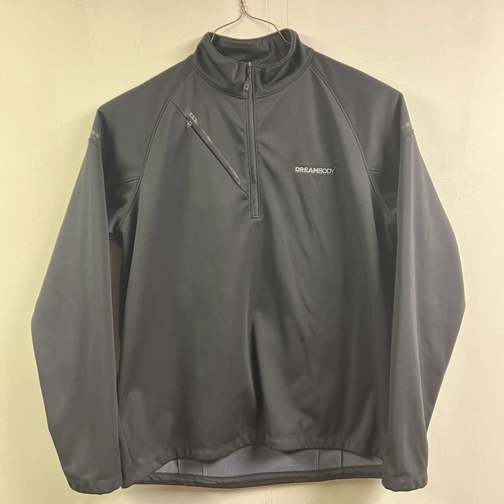 Black DreamBody Quarter Zip with Chest Zipper Pocket